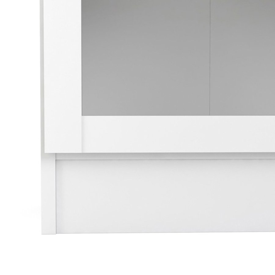 TVILUM Basic reol - klar glas og hvid, m. 2 lger og 2 hylder 