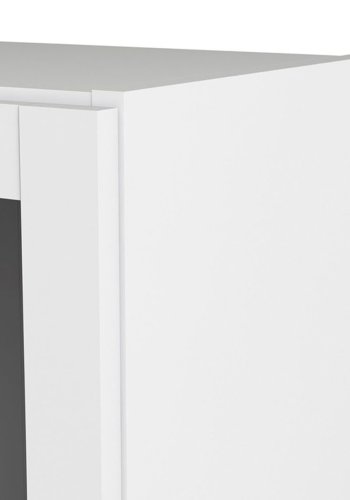 TVILUM Basic reol - klar glas og hvid, m. 2 lger og 4 hylder