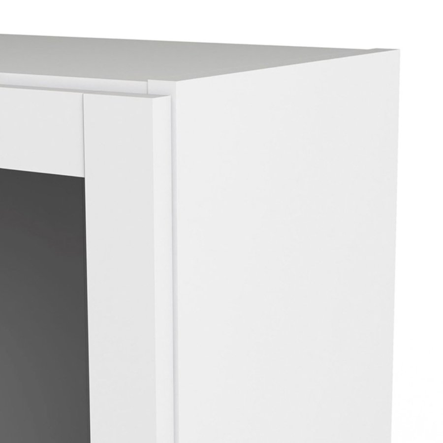 TVILUM Basic reol - klar glas og hvid, m. 2 lger og 4 hylder