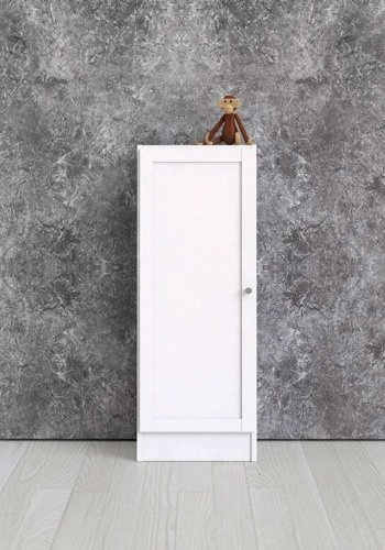 TVILUM Basic reol - hvid, m. 1 lge og 2 hylder 