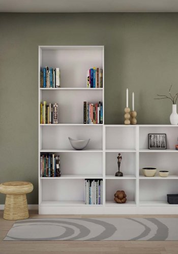 TVILUM Basic bogkasse - hvid, m. 2 hylder