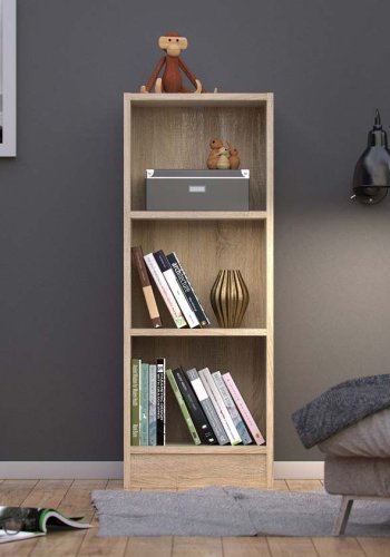 TVILUM Basic bogkasse - egetrsstruktur, m. 2 hylder