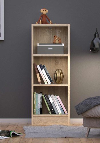 TVILUM Basic bogkasse - egetrsstruktur, m. 2 hylder