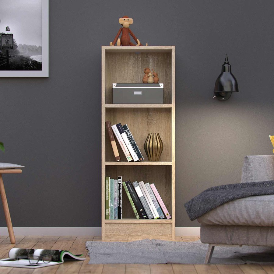 TVILUM Basic bogkasse - egetrsstruktur, m. 2 hylder