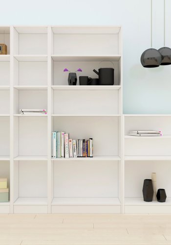 TVILUM Basic bogkasse - hvid, m. 4 hylder