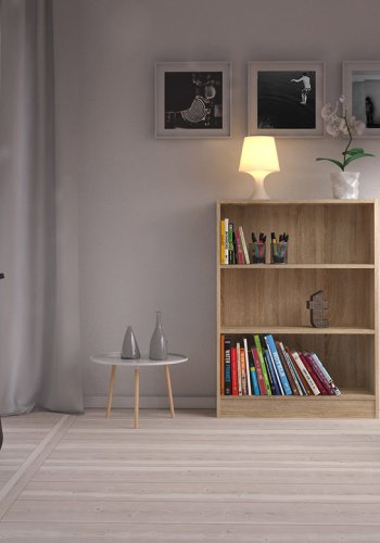 TVILUM Basic bogkasse - egetrsstruktur, m. 2 hylder