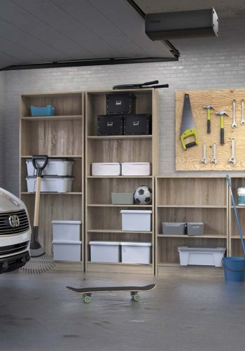 TVILUM Basic bogkasse - egetrsstruktur, m. 2 hylder