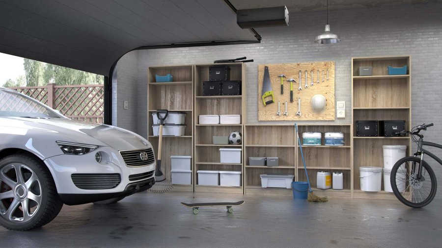 TVILUM Basic bogkasse - egetrsstruktur, m. 2 hylder