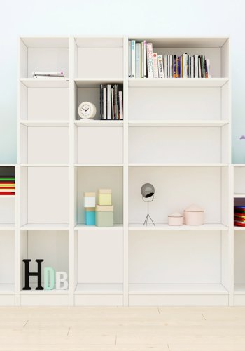 TVILUM Basic bogkasse - hvid, m. 4 hylder