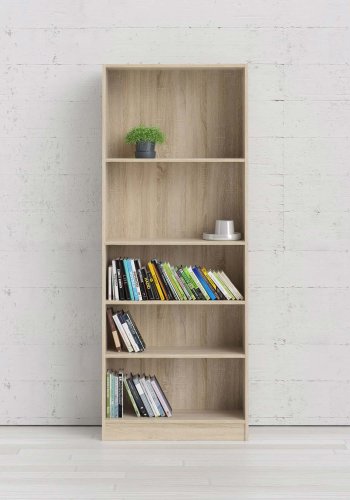 TVILUM Basic bogkasse - egetrsstruktur, m. 4 hylder 