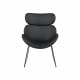 ACT NORDIC Cazar lnestol - sort kunstlder/metal 