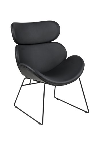 ACT NORDIC Cazar lnestol - sort kunstlder/metal 