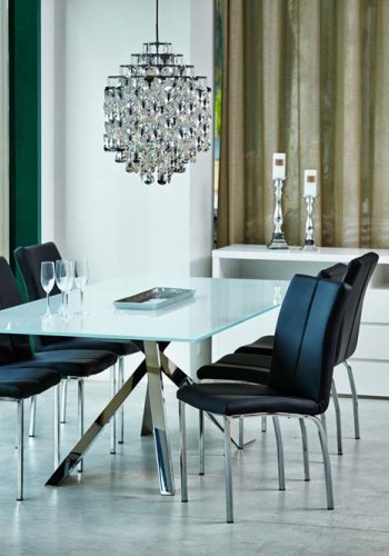 ACT NORDIC Asama spisebordsstol - sort lder PU, metalstel