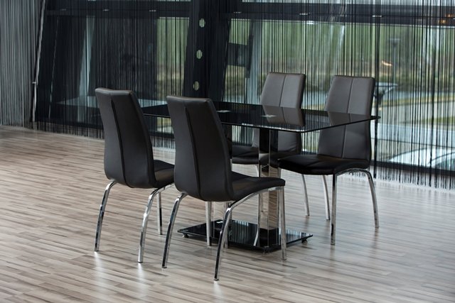 ACT NORDIC Asama spisebordsstol - sort lder PU, metalstel