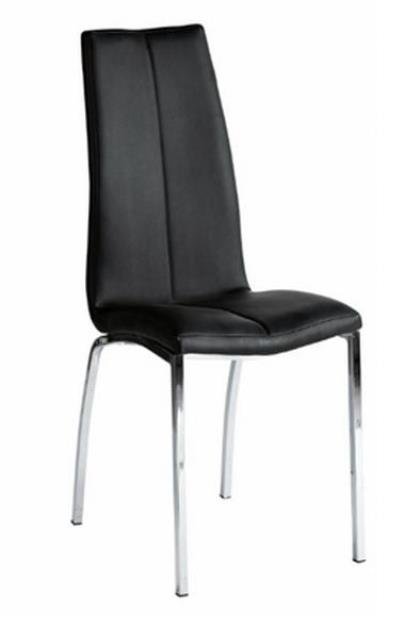 ACT NORDIC Asama spisebordsstol - sort lder PU, metalstel