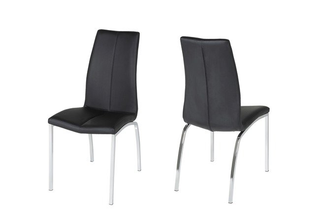 ACT NORDIC Asama spisebordsstol - sort lder PU, metalstel