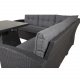 VENTURE DESIGN Watford hjrnesofa st - gr hynder, glas og sort polyrattan
