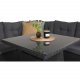 VENTURE DESIGN Watford hjrnesofa st - gr hynder, glas og sort polyrattan