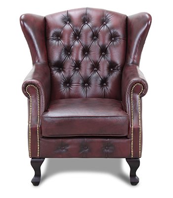 HAGA Aberdeen lnestol - oxblod chesterfield lder