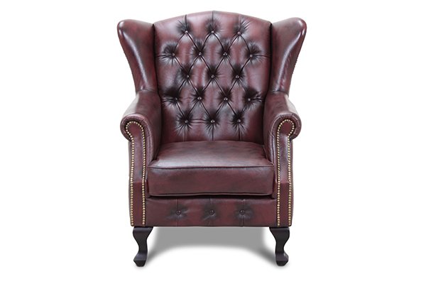 HAGA Aberdeen lnestol - oxblod chesterfield lder