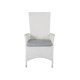VENTURE DESIGN Padova - Recliner - White Wicker/grey cushion