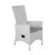 VENTURE DESIGN Padova - Recliner - White Wicker/grey cushion