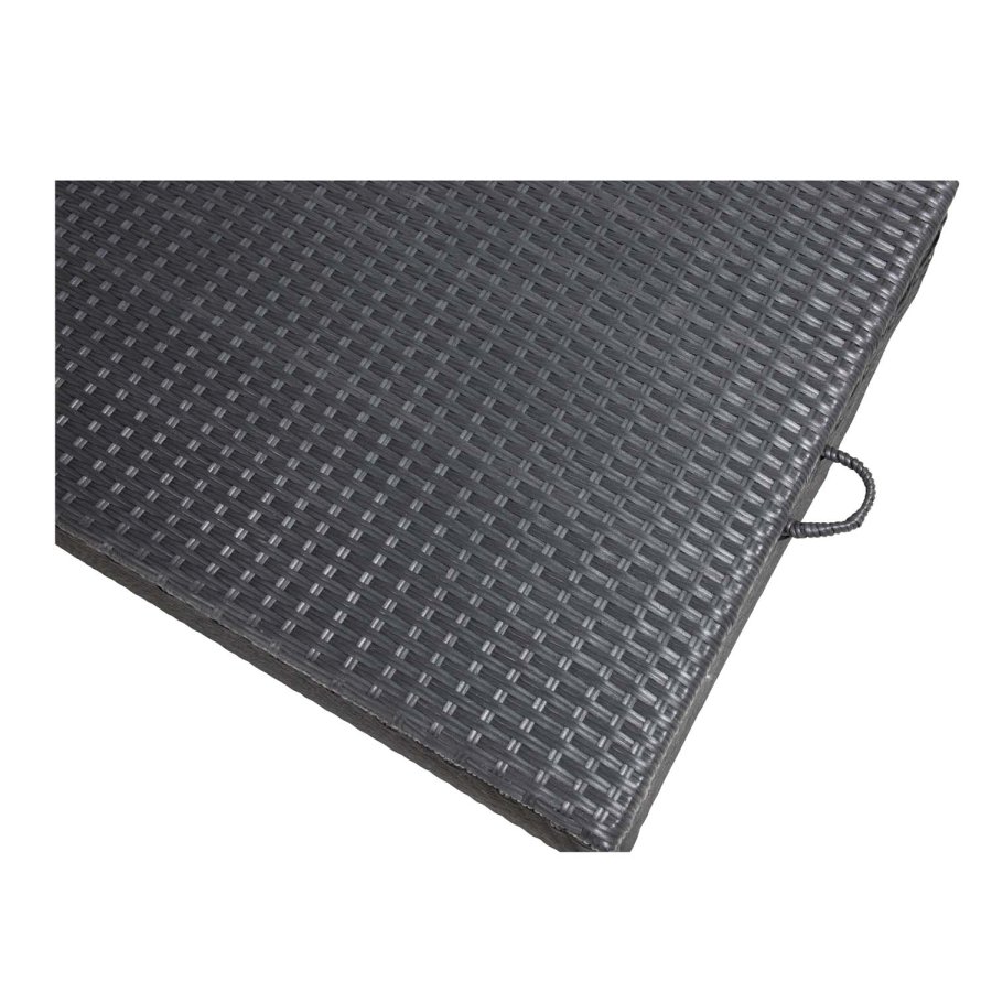 VENTURE DESIGN rektangulr London udendrs hyndeboks - sort rattan og stl 