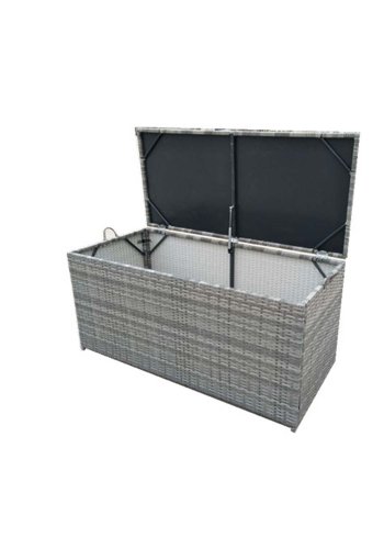 VENTURE DESIGN rektangulr London udendrs hyndeboks - gr rattan og stl 