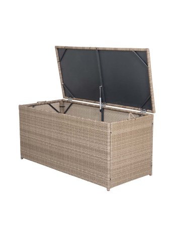 VENTURE DESIGN rektangulr London udendrs hyndeboks - natur rattan og stl 