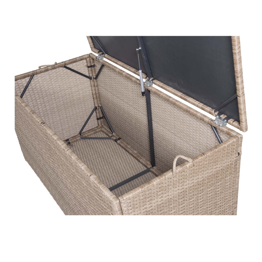 VENTURE DESIGN rektangulr London udendrs hyndeboks - natur rattan og stl 