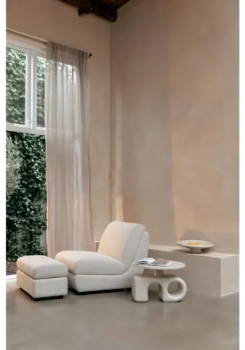 ZUIVER Mississippi udendrs loungestol - beige olefin fiber/polyester