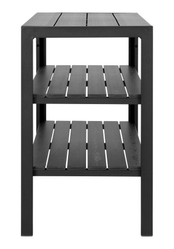 HOUSE NORDIC Serveringsvogn, aluminium/nonwood, sort, 3 hylder