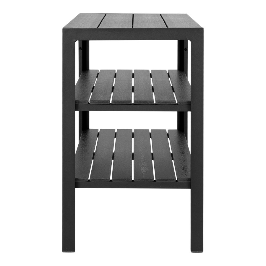 HOUSE NORDIC Serveringsvogn, aluminium/nonwood, sort, 3 hylder