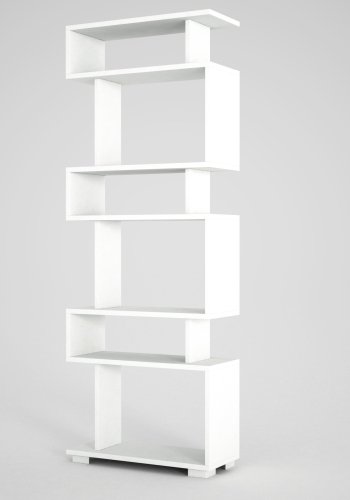 FUNZI LIVING Blok bogreol - hvid og valnddefarvet melamin