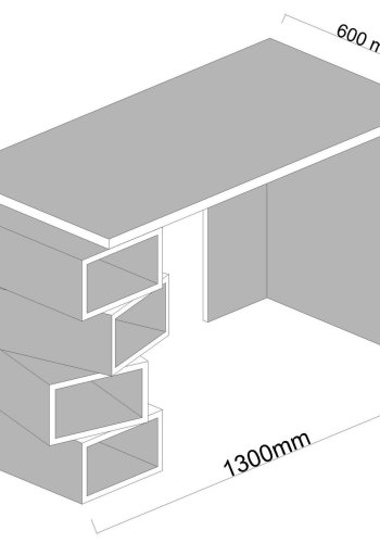 NORDVÄRK Jenga arbejdsbord, hvidWalnut