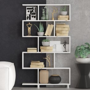 NORDVÄRK Nilüfer bogreol, hvid