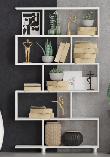 NORDVÄRK Nilüfer bogreol, hvid