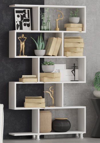 NORDVÄRK Nilüfer bogreol, hvid