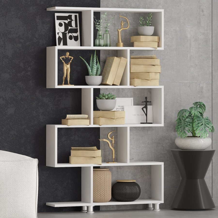 NORDVÄRK Nilüfer bogreol, hvid