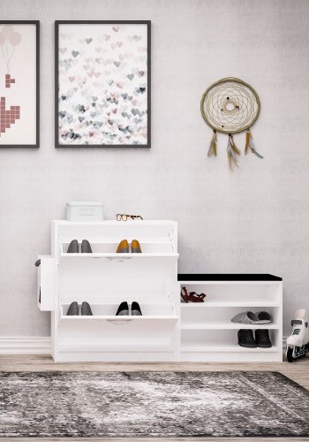 NORDVÄRK Trend skoskab, hvid