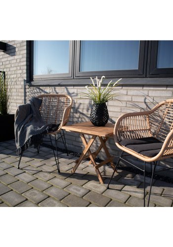 HOUSE NORDIC Bilbao sofabord - natur teaktr, kvadratisk (50x50)