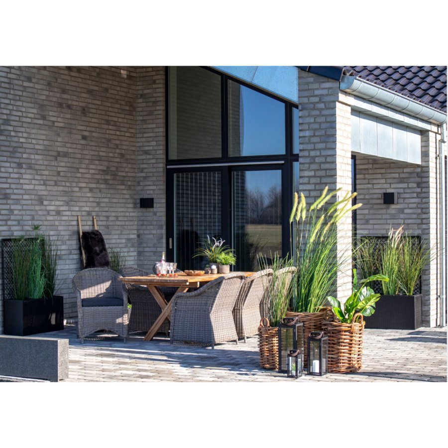 HOUSE NORDIC Murcia spisebord med krydsben - natur genbrugs teaktr, rektangulr (200x90)