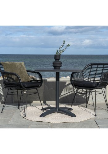 HOUSE NORDIC  Chicago Cafébord - Cafébord, bordplade i gr nonwood, sorte ben 70x70x72 cm