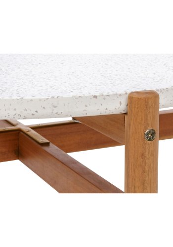 HOUSE NORDIC  Terracina Sofabord - Sofabord, akacie/terrazzo, natur<br>84,5x38,5 cm