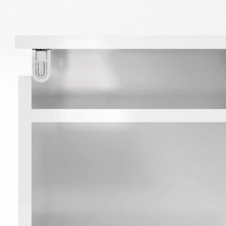 TVILUM Naia hovedgavl, m. 8 hylder - hvid spnplade (140cm)