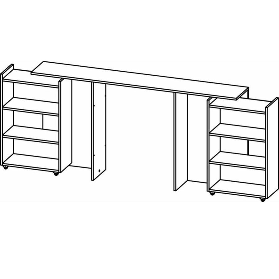 TVILUM Naia hovedgavl, m. med opbevaring - gr folie og spnplade (160cm)