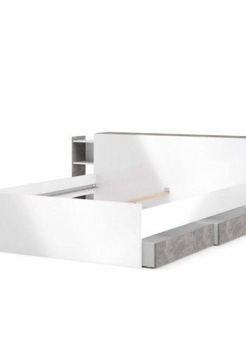 TVILUM Naia hovedgavl, m. med opbevaring - gr folie og spnplade (160cm)