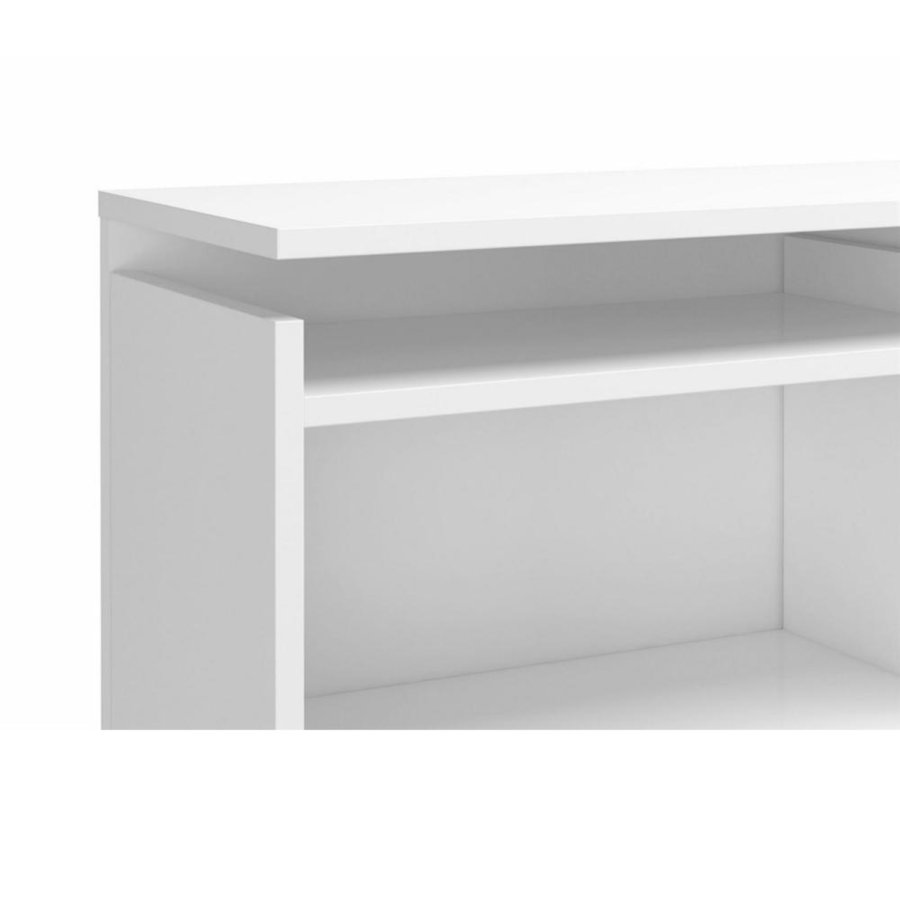 TVILUM Naia hovedgavl, m. 8 hylder - hvid spnplade (160cm)