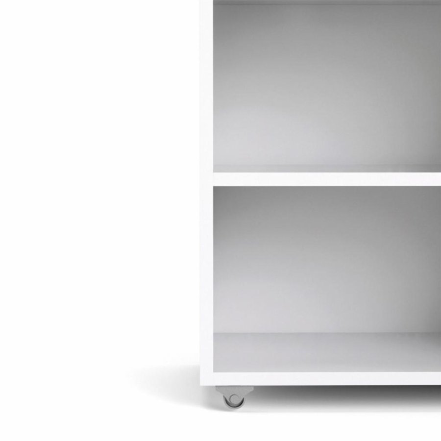 TVILUM Naia hovedgavl, m. 8 hylder - hvid spnplade (160cm)