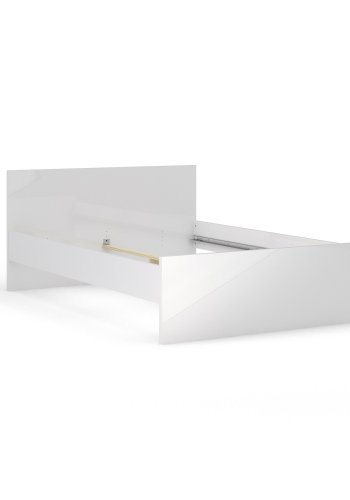 TVILUM Naia sengeramme - hvid hjglans (140x200)